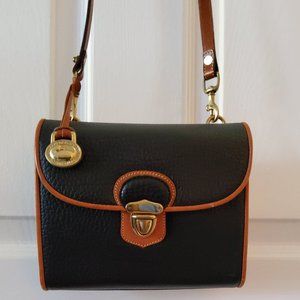 Dooney & Bourke "The Little Bag" Purse in Black and Tan